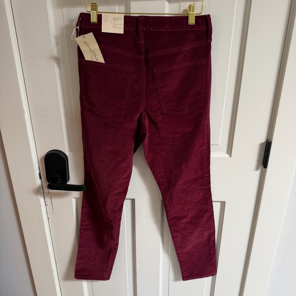 Universal Threads Women's Burgundy Corduroy Pants - Picture 5 of 7